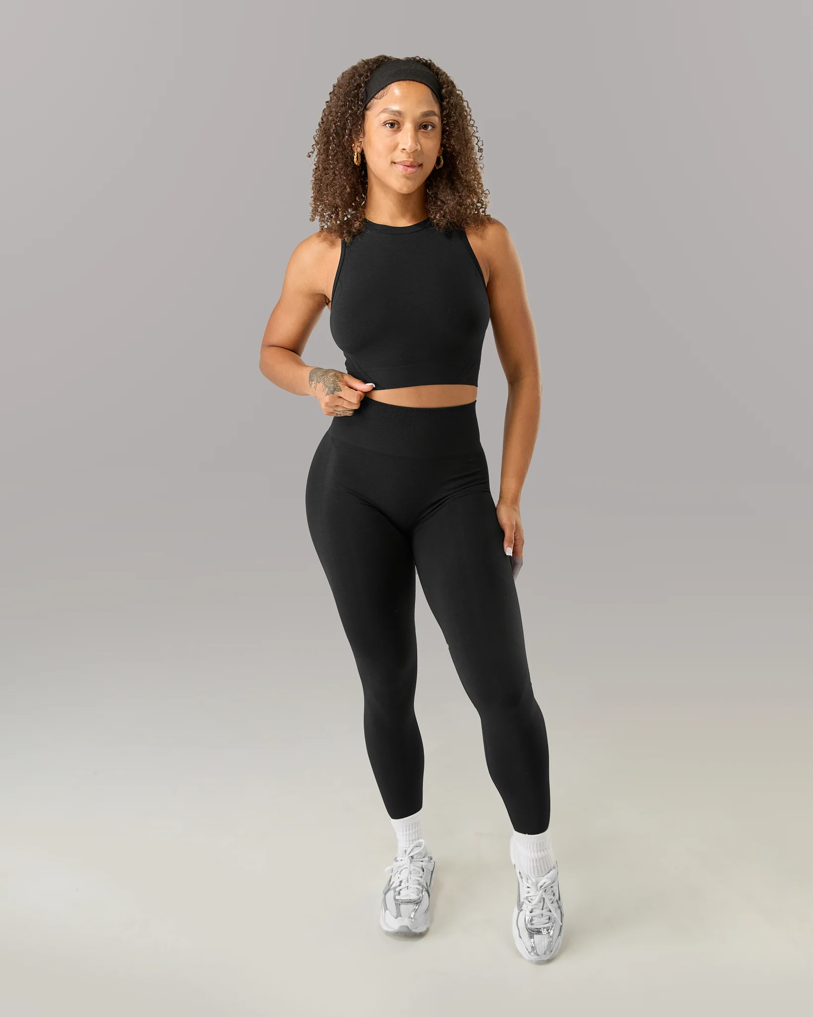 Stratus Crop Tank - Black