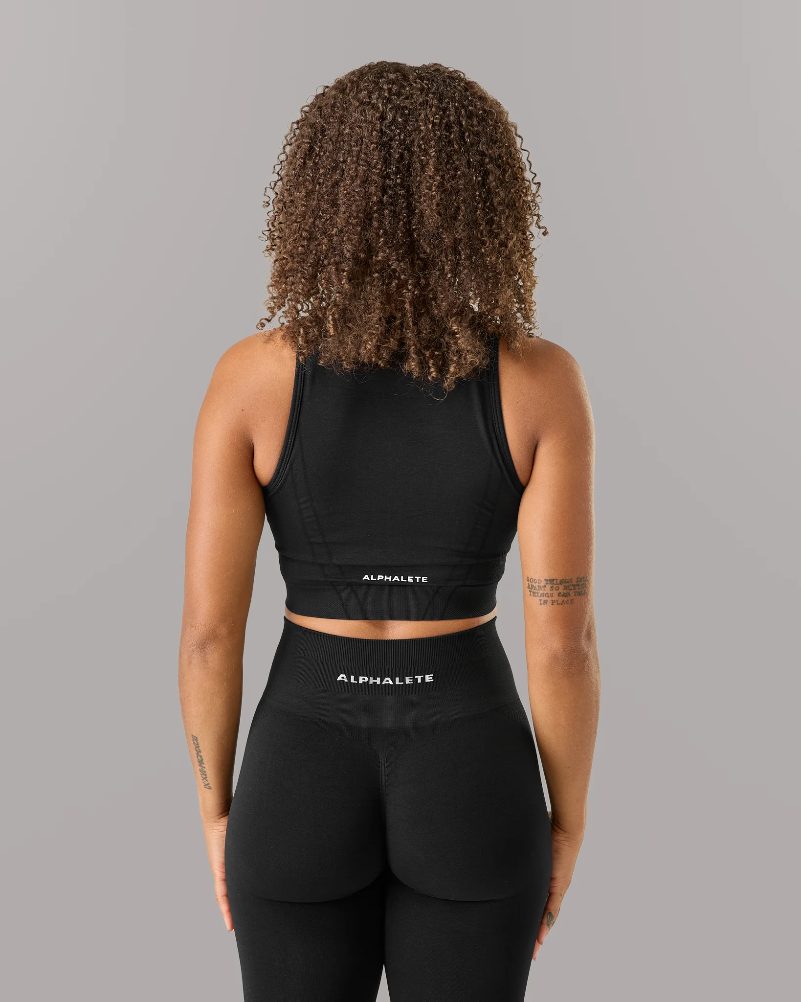 Stratus Crop Tank - Black