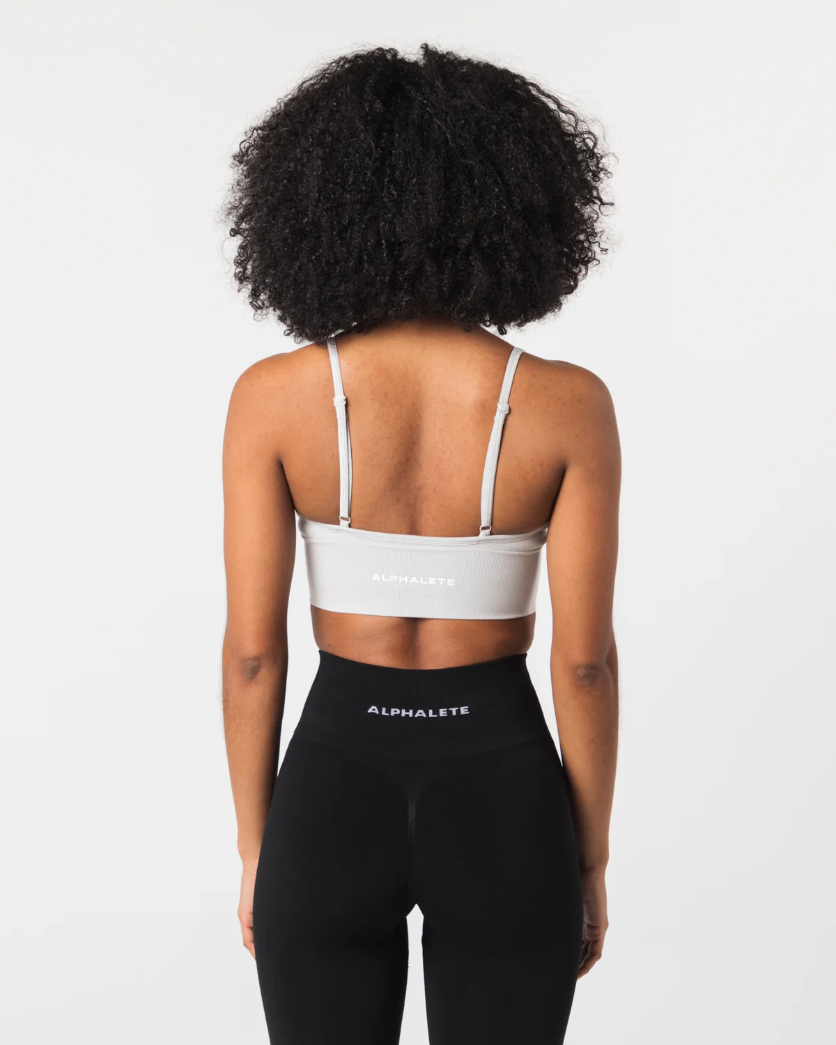Seamless Ribbed Bra - Oyster Grey
