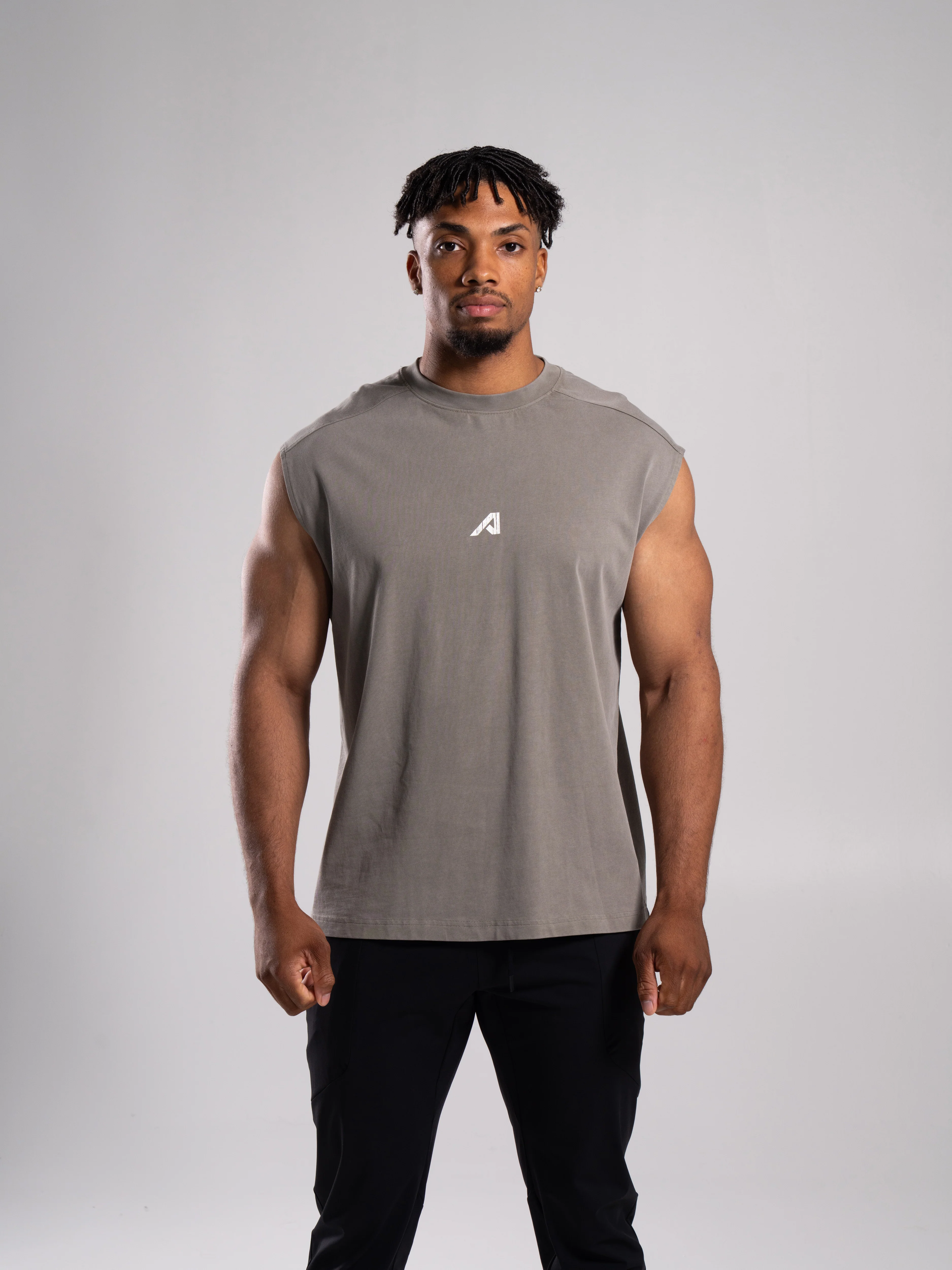 Stone Wash Alpha Tank - Desert Khaki